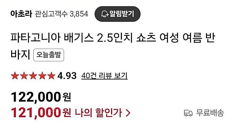 파타고니아 여성용 2.5인치--4