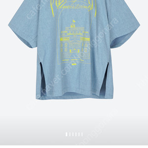 시스템 워시드 프린티드 라운드넥 티셔츠