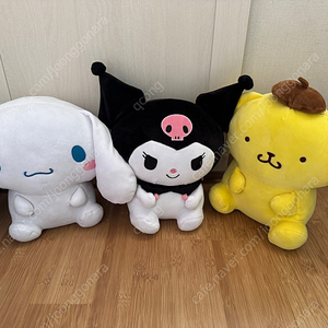 산리오 인형 3종(시나모롤, 쿠로미, 폼폼푸린)