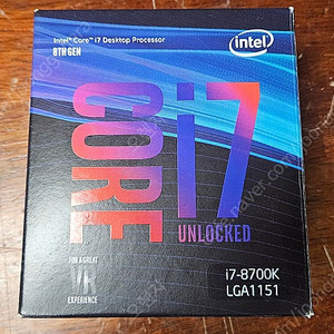 인텔 8세대 Intel i7-8700K CPU 풀박스 정품