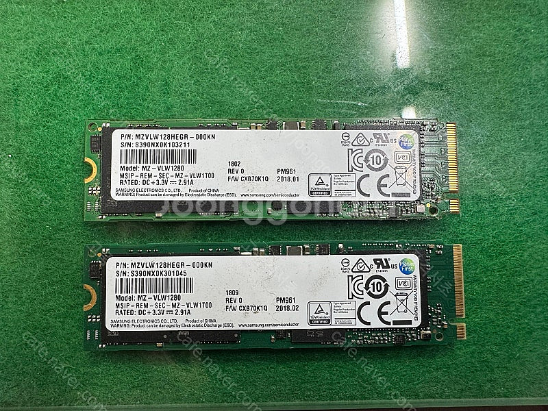 삼성 PM961 128GB NVME SSD * 2개 판...--0