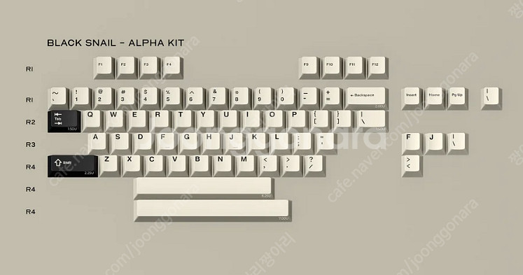 GMK 블랙 스네일, Black snail 베이스 + ...--0