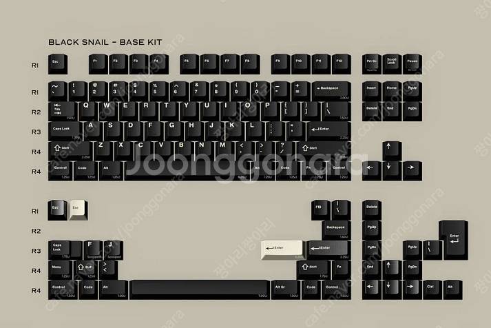 GMK 블랙 스네일, Black snail 베이스 + ...--2