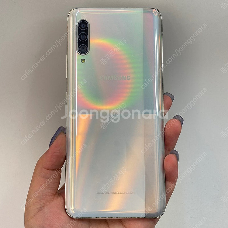91296(울산중고폰) 갤럭시A90 실버 128GB 판...--1