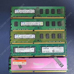 데스크탑용 메모리 램 DDR3 4GB 5개 개당4천 팝니다.