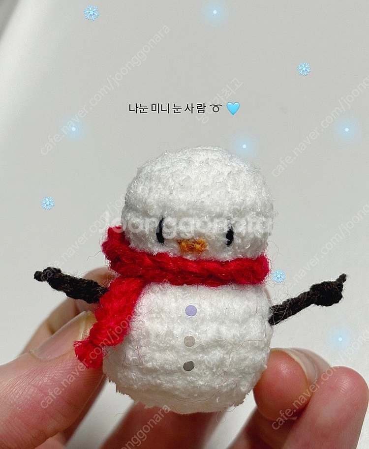 폭신폭신 눈사람 키링--0