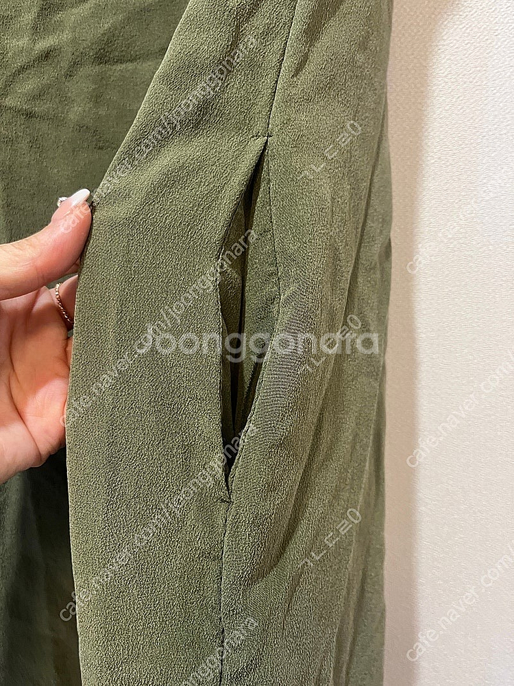 알마니익스체인지 카키 실크 원피스 55사이즈 정가30만...--5