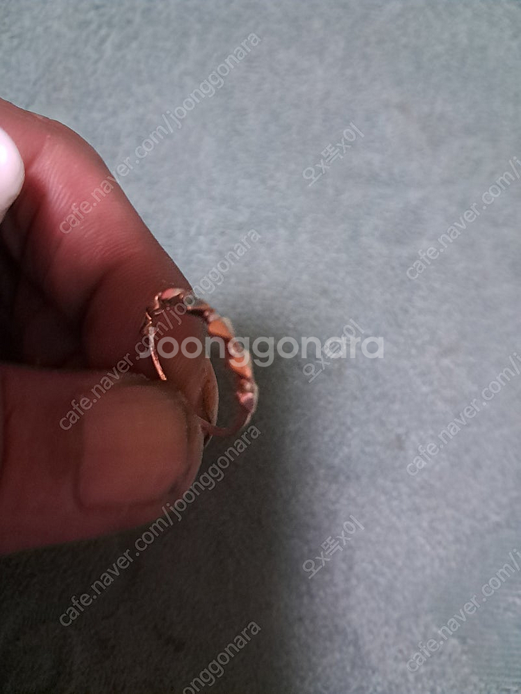 하트 세공 여성 14K 금반지--1
