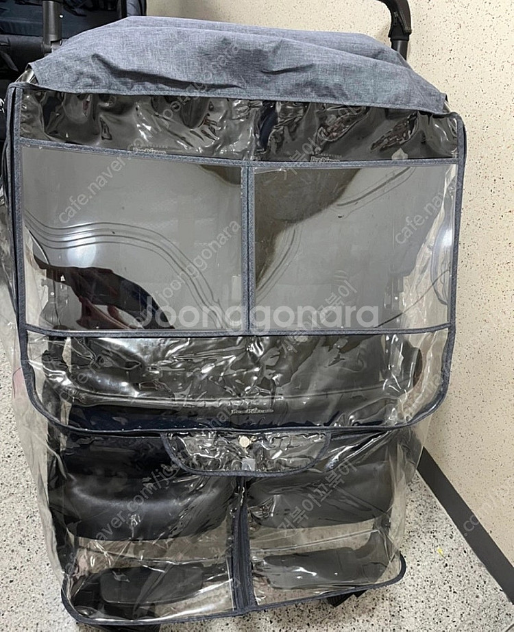 쌍둥이유모차 레인커버 와우베이비 레인커버--0