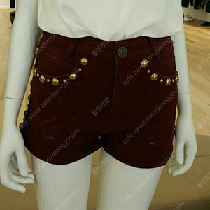 택포 매장판 산드로 면 반바지 숏 팬츠 여성 S 신축성 편함 사랑봉봉