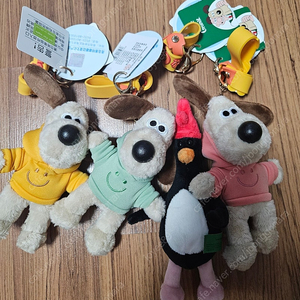 월레스와 그로밋 키링 인형 4종일괄