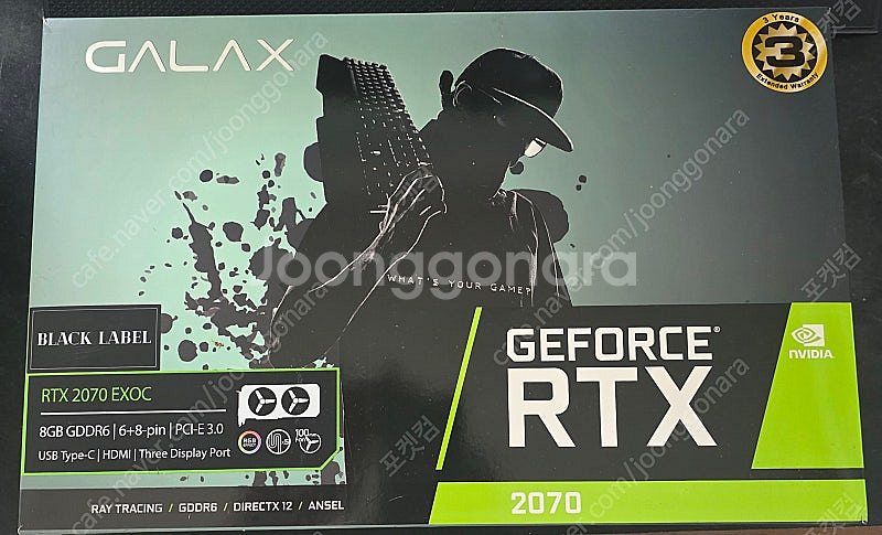 갤럭시 RTX 2070 BLACK LABEL EXOC ...--0