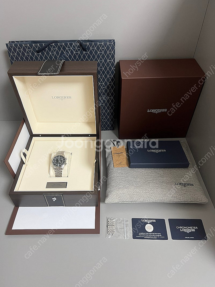할인(새상품) 론진 레전드다이버 39mm 블랙 검판 레...--1