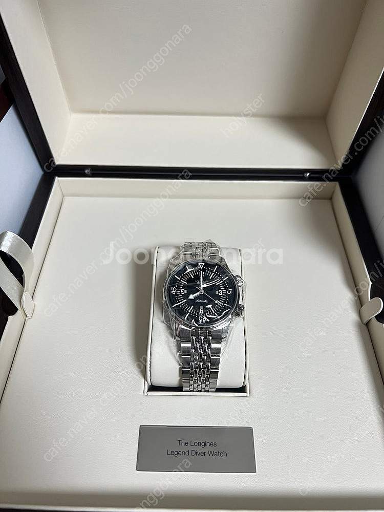 할인(새상품) 론진 레전드다이버 39mm 블랙 검판 레...--2