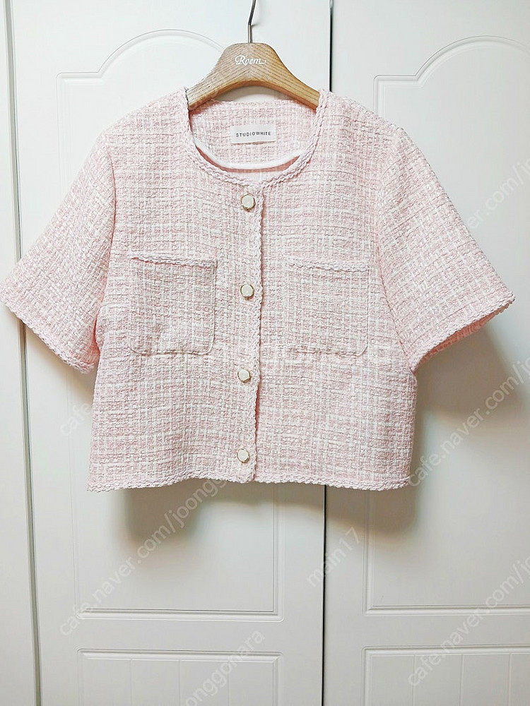 밀바이스튜디오 반팔 트위드 자켓--0