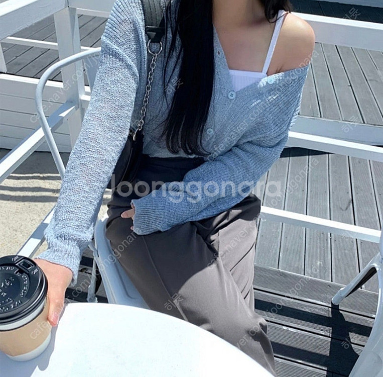 [S]룩넌 하이웨스트 차콜모카 슬랙스 팬츠--5