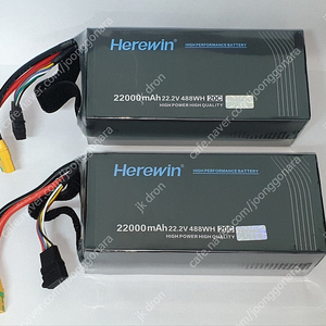 드론 배터리/농업용드론/산업용드론 herewin 22,000mah 6셀 22.2볼트 히어윈 드론 밧데리 (새상품) 판매합니다.