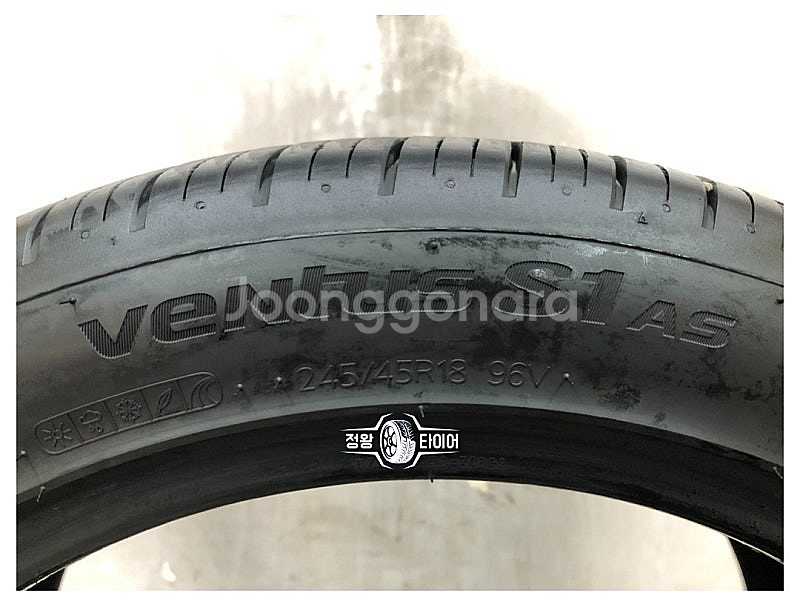중고타이어 한국타이어 벤투스S1AS 245/45R18 ...--3