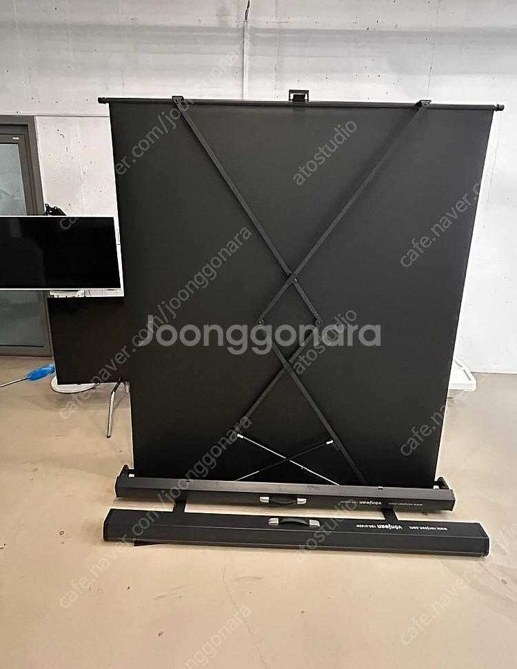 본젠 vdr-m162w 화이트 포터블 롤 스크린 165...--0