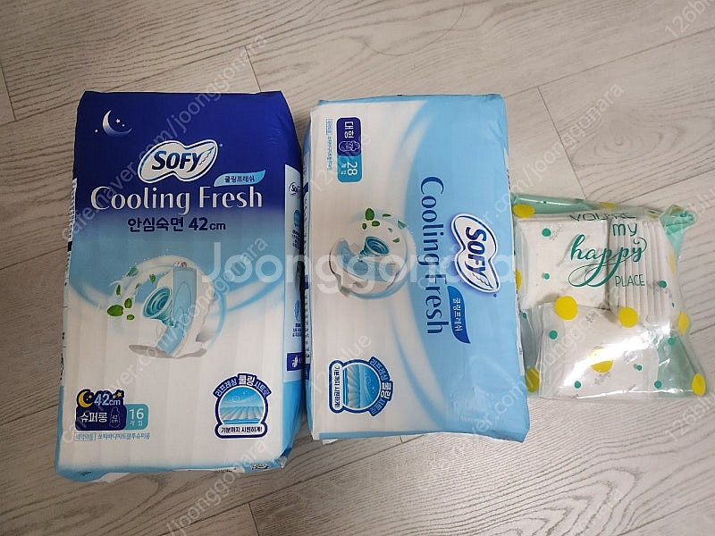 여성용품(생리대) 쏘피 쿨링프레쉬(여름용) 싸게팔아요.--0