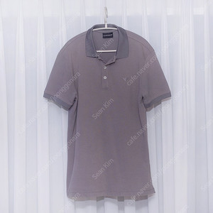 아르마니 (ARMANI) 투톤카라 반팔 폴로티 피케 티셔츠 (95-100)
