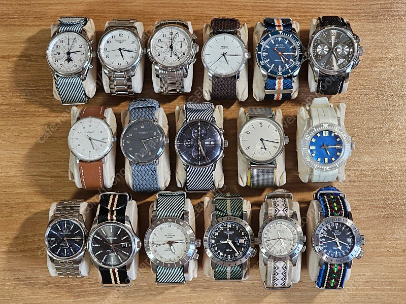 소장하던 론진 오토매틱시계 3종 (마스터콜렉션 데이데이트, 문페이즈 크로노, 쌍띠미에 크로노) 이미지