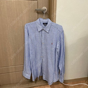 폴로 랄프로렌 스트라이프 린넨 클래식핏 XL 새상품(하늘색)