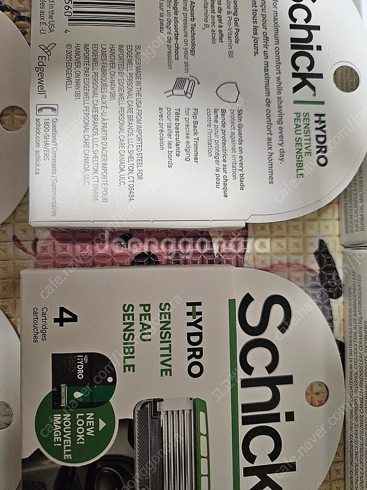 쉬크 하이드로 센시티브 면도날 4개입 새상품--2