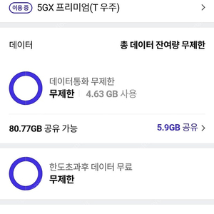 데이터 1기가