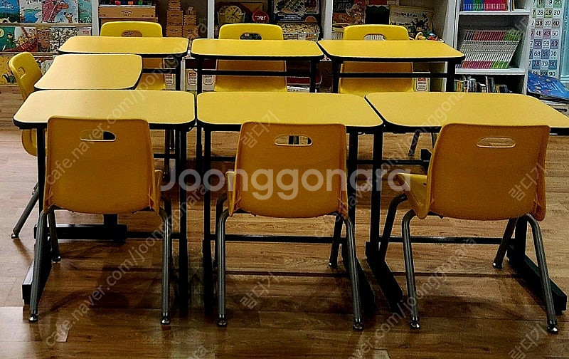 공부방 어린이 책상 의자 세트--0