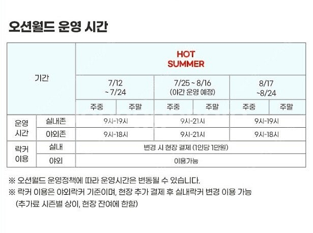 (당일구입가능)홍천오션월드 종일입장권~하이원 워터월드~...--2