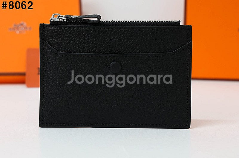 에르메스 수입 토고 5cc 포켓 지퍼 카드 지갑--1