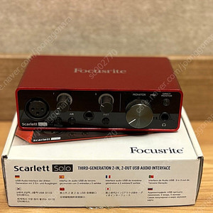 Focusrite Scarlett Solo 3세대 오디오 인터페이스