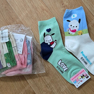 산리오 캐릭터 양말 7켤례