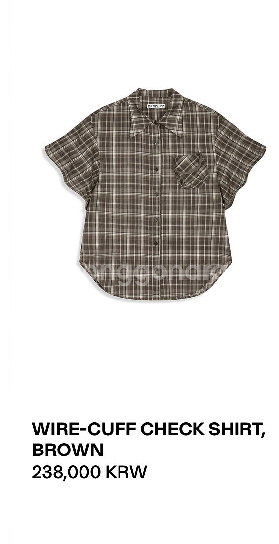 Open YY 체크셔츠 wire cuff check s...--1