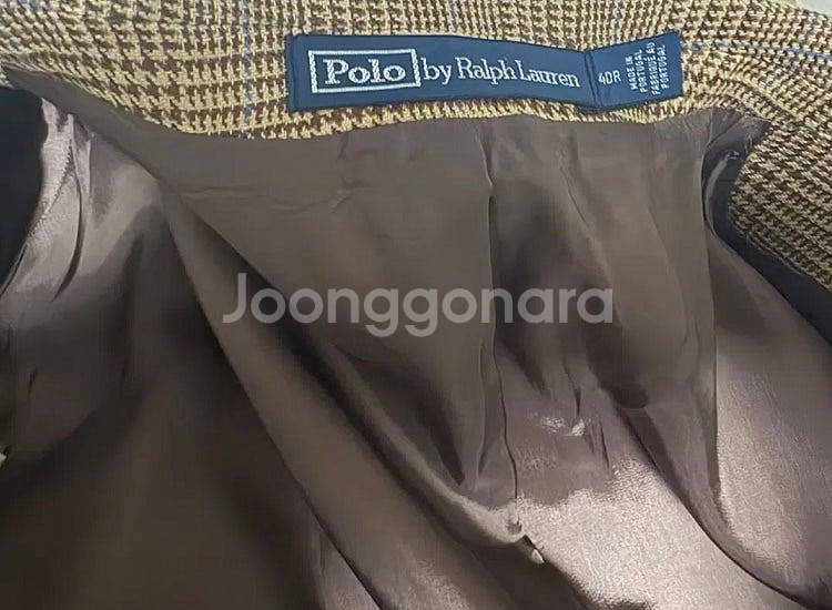 폴로 랄프로렌 프린스오브웨일즈 체크 블레이져 / 브라운...--3