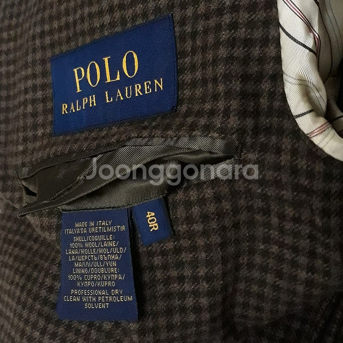 폴로 랄프로렌 프린스오브웨일즈 체크 블레이져 / 브라운...--7