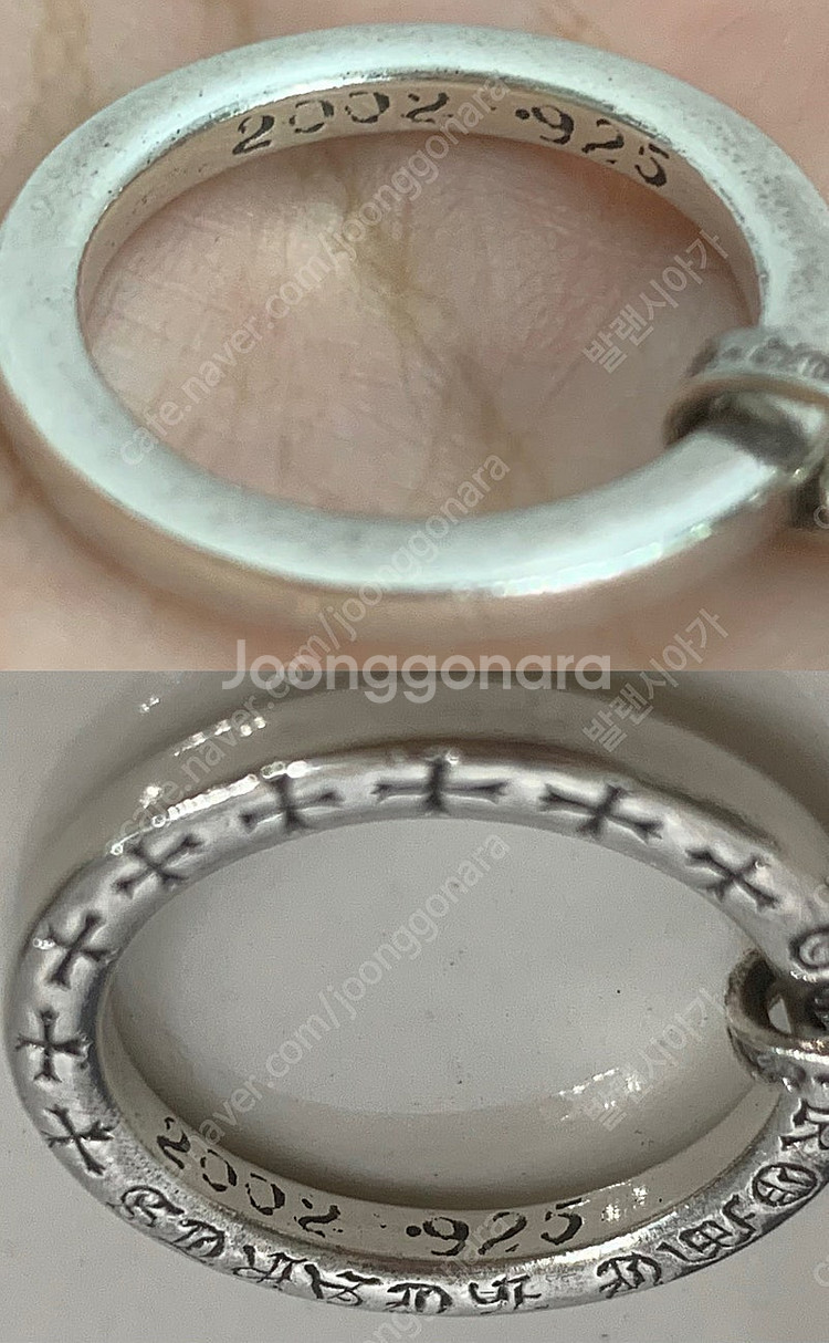 [US 7.5] 크롬하츠 대거 스택 링 반지--4