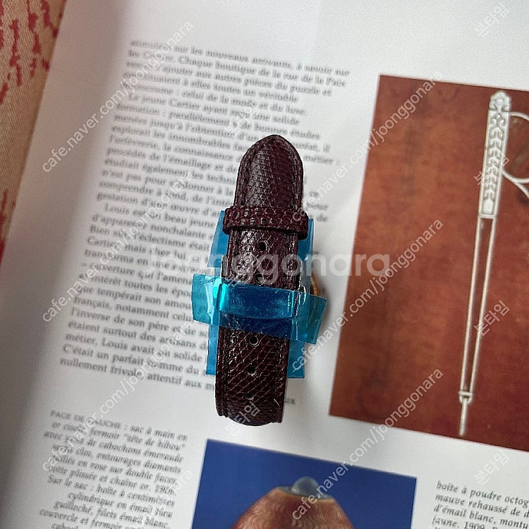 오메가 수동 33mm 10k 골드 빈티지 가죽시계--2