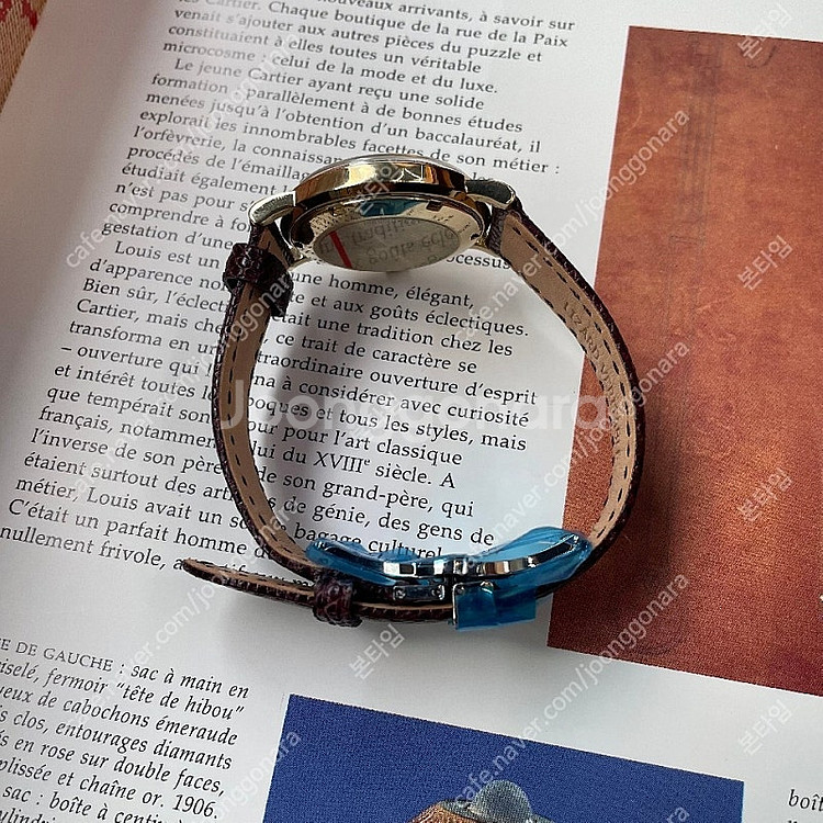 오메가 수동 33mm 10k 골드 빈티지 가죽시계--4