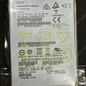 HP 서버용 SAS SSD HGST 12G 800GB eMLC HUSMM1680ASS204 엔터프라이즈 기업용