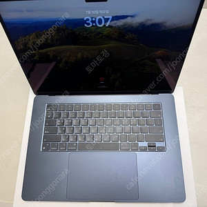 맥북에어 15인치 M3 24GB / 1GB 미드나이트 (풀박스)