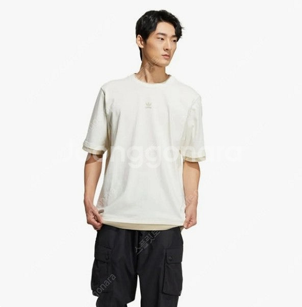 <새상품> 아디다스 오리지널스 레이어드 반팔 티셔츠 아...--9