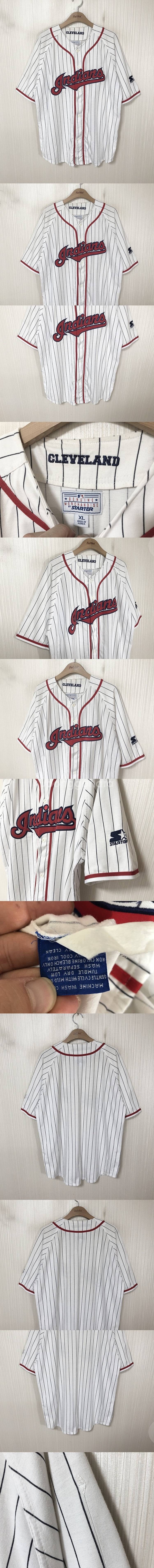 MLB 스타터 클리블랜드인디언스 올드유니폼/져지 XL(...--1