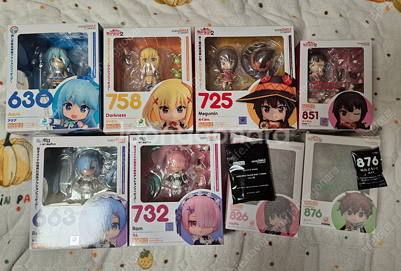 (미개봉)코노스바 아쿠아, 다크니스, 융융 넨도로이드 팔아요!!--0