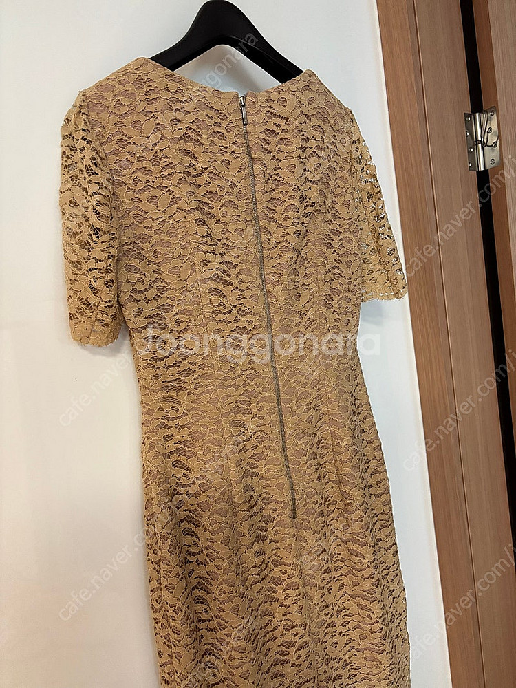 모조에스핀 베이지 레이스 미디 하객룩 원피스 셀프웨딩 ...--6