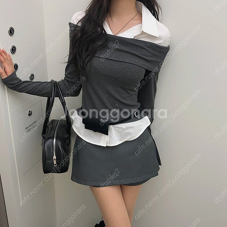 크림치즈마켓 인생핏 스커트 화이트s 그레이s 새제품 팔...--6