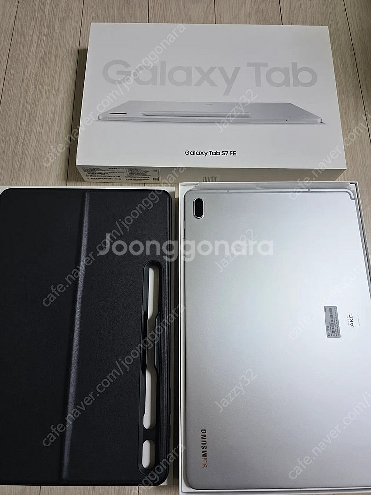 갤럭시탭 S7 FE+ 미스틱실버 64gb+ 스태딩 케이...--0