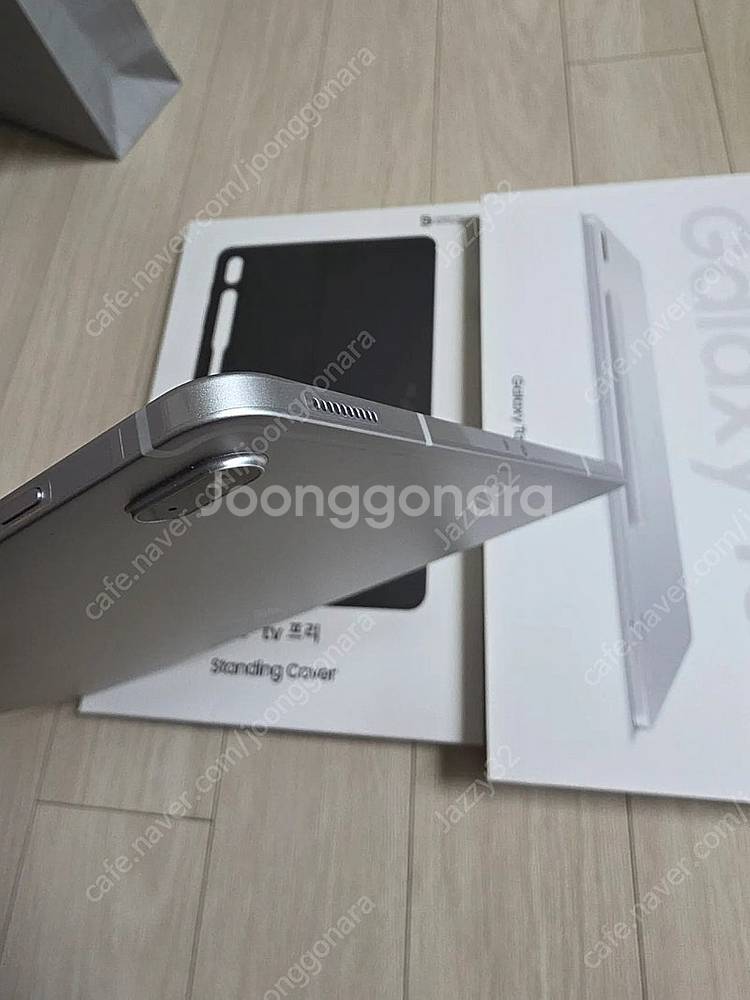 갤럭시탭 S7 FE+ 미스틱실버 64gb+ 스태딩 케이...--1
