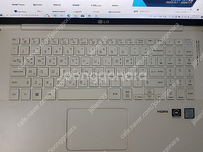 lg 그램 15인치 8세대 i5--4